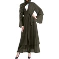 thumbnail image 3 of Abayas Robe Musulmane pour Femmes à Manches Longues Abaya Islamique Aïd Dubaï Caftan Robes Moyen-Orient Robe de Prière Robe en Mousseline, 3 of 7