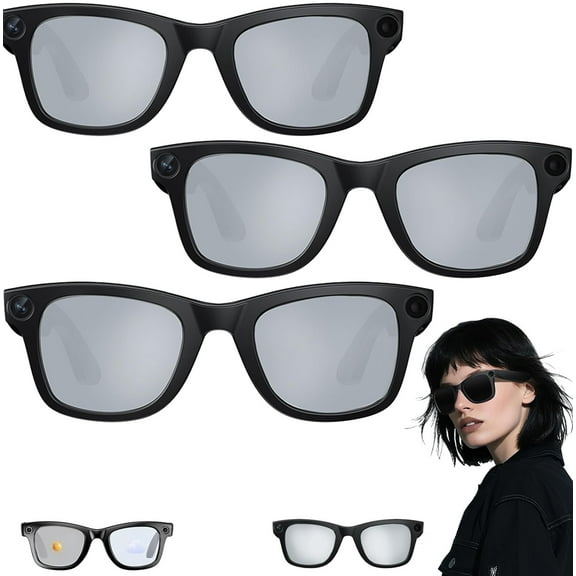 CyanVue AI Smart Glasses, Smart Glasses with Camera and Bluetooth, 800W Camera & 1080P,AI Translator, Voice Assistant UV Protection,Anti-Blue Light Glasses Everyday Wear