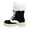 Black, variant on Daznico Winter Boots for Women,Snowflake Pattern High Boot Thickened Wool Flat Bottom Boots,Shoes for Winter,Size:8.5