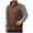 Brown, variant on Men's Polar Fleece Vest Lightweight Sleeveless Zip Up Jacket Casual Outerwear Outdoor Golf Vests Brown