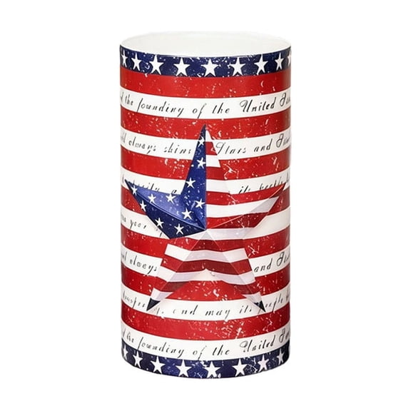 SLYNSHome 4th of July Flameless Candle Patriotic 250th Anniversary Party Decoration LED Candle Night Light Independence Day Memorial Red White Blue Table Decor