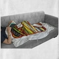 thumbnail image 6 of Letter R Soft Flannel Fleece Throw Blanket, Ornamental R Letter with Abstract Effects Shabby Form Pattern, Cozy Plush for Indoor and Outdoor Use, 60" x 80", Multicolor, by Ambesonne, 6 of 6