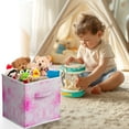 thumbnail image 3 of Werseon Collapsible Fabric Cube Storage Bin, 11" Foldable Storage Cubes Organizers with Handles, 6 Pack, Pink, 3 of 13