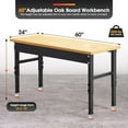 60" Adjustable Workbench,Rolling HeavyDuty Worktable with Power Outlet