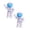 White 2 Packs, variant on Space Mini Figures Erasers Outer Space Stickers For Kids Astronaut Sculpture Toy Erasers For School 2PCS, 2.6 cm×4.3 cm, Gray
