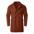 thumbnail image 3 of Dpytoraw Male Winter Coat Jacket Style Fashion Handsome Long Wool Overcoat Comfortable Warm Soft Coat, 3 of 4