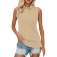 thumbnail image 2 of Sleeveless Polo Shirts for Women Summer Casual Collared Basic Plain Tank Tops Dressy Casual T Shirt Blouse, 2 of 6
