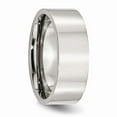 thumbnail image 4 of Solid Stainless Steel Flat 8mm Men's Plain Classic Wedding Band Ring Comfort-Fit Size 8, 4 of 6