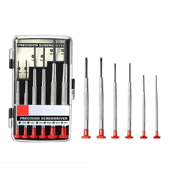 EseeAier 6Pcs Mini Screwdriver Set Small Screwdriver Set with Flathead Phillips Screwdrivers for Electronics Watch Eyeglass Repair