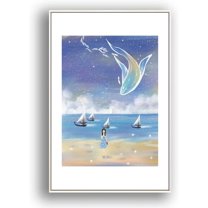 IDEA4WALL Framed Canvas Wall Art for Living Room, Bedroom Whale Canvas Prints for Modern Home Decoration Ready to Hang