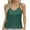 Green, variant on BangWanChi Womens Tank Tops with Built in Bra Ladies' Fashion Solid Color Shiny V-neck Strap Top