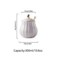 thumbnail image 3 of Sugar Bowl With Lid And Spoon, Ceramic Sugar Storage Jar, Porcelain Sugar Pot-Purple-300ml, 3 of 7