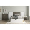 thumbnail image 4 of Bowery Hill Nightstand 1 Drawer White and Bark Gray, 4 of 14