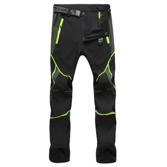 Lovzfmll Men's Hiking Pants, Athletic Quick-Dry Trousers with Button & Zipper, Tapered Full Length Outdoor Pants, Stretch Active Fit Sport Pants