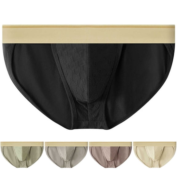 Bixock Underwear for Men,Men's Underwear Solid Color Briefs Loose Breathable Soft Briefs