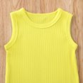 thumbnail image 4 of Infant Solid Color Romper, Sleeveless Round Collar Ribbed Cloth One-piece, 4 of 8