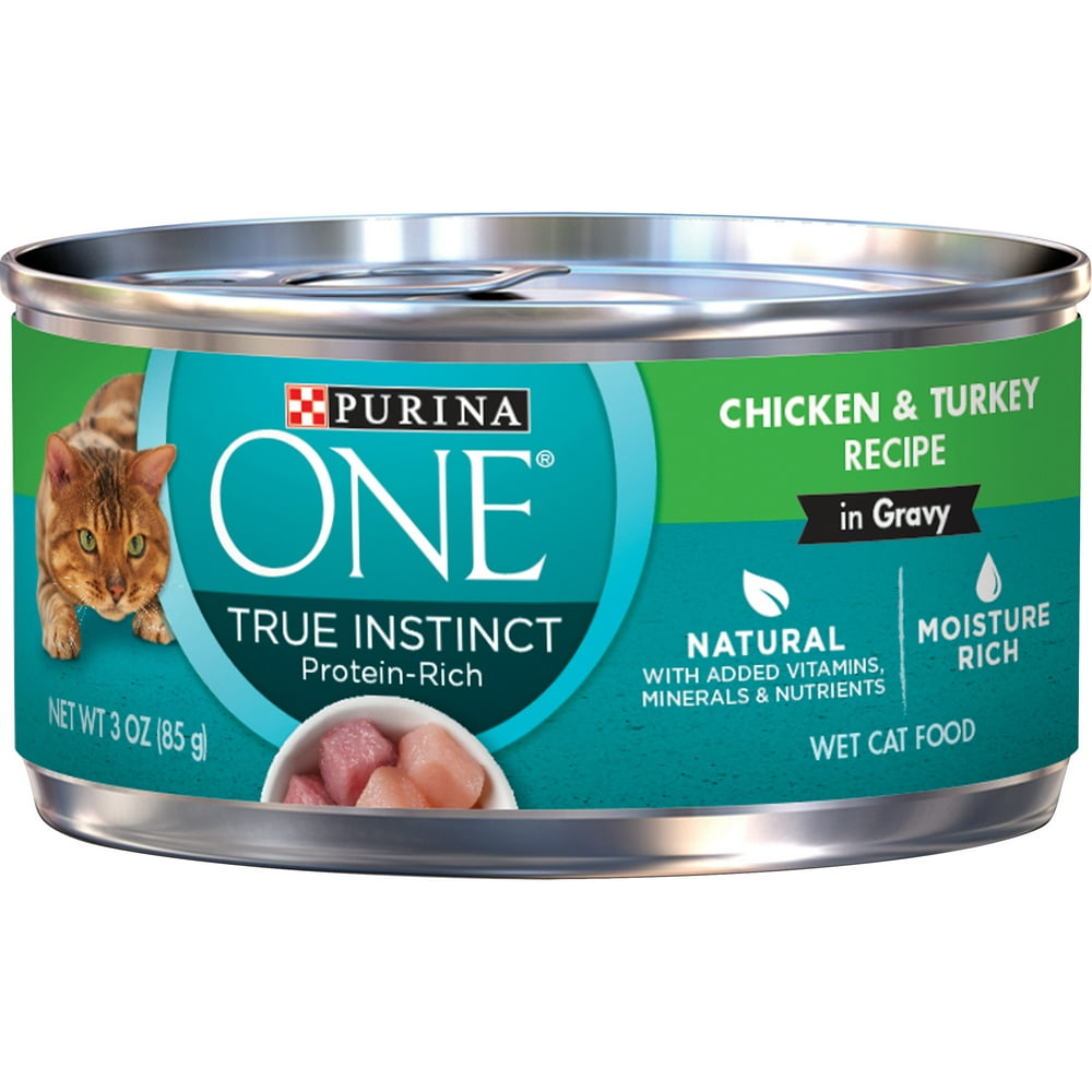 (24 Pack) Purina ONE Natural Gravy Wet Cat Food, True Instinct Chicken