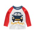 thumbnail image 2 of Bellafa Toddler and Little Boys 2-Pack Long Sleeve Crew neck T-Shirts Car Graphic Tops For 2-8 Years Kids Cotton Shirt, 2 of 7