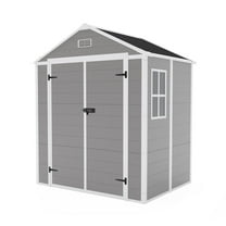 Campcraft 6x5ft Resin Storage Shed – Durable PP Material, Waterproof, Rust & UV Resistant, Spacious with HD Window Lighting
