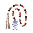 thumbnail image 5 of FRCOLOR Patriotic Wooden Beading Garland Tiered Tray Decor Rustic 4th of July Wooden Beads Garland, 5 of 8