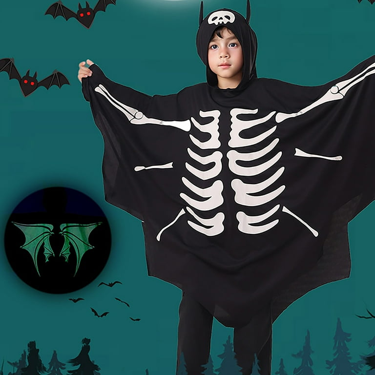 Generic Halloween Children Glow In The Dark Bat Clothes Holiday