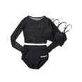 thumbnail image 2 of MarinaVida Women Sexy Mesh Perspective Suit Split Long Sleeve Sports Sunscreen Swimsuit Summer, 2 of 5