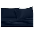 thumbnail image 1 of Royal Hotel Solid Navy 550-Thread-Count 4pc Queen WATERBED Sheets, 100% Combed Cotton, Sateen Solid, Deep Pocket, 1 of 5