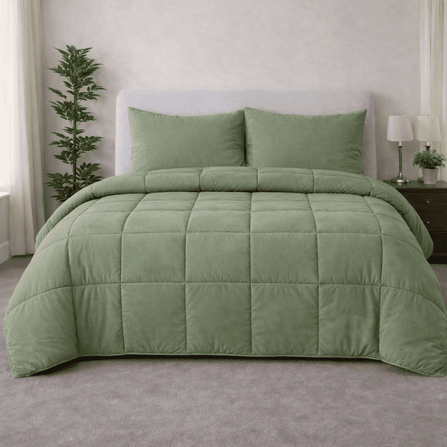 ALVANA Set de Edredón 3 Piezas Acolchado Extra Grande Hipoalergénico Relleno Suave de Microfibra Down Alternative Ideal para Todo el Año Uso como Edredón o para Funda Duvet