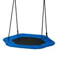 thumbnail image 1 of Gymax Portable Hexagon Tree Swing Kids Play Set 37'' w/ Adjustable Height Blue, 1 of 10