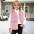 thumbnail image 2 of mgoYE Vest for Girls Sleeveless Fuzzy Jacket Winter Warm Cropped Coats Kids Cute Cardigan Outerwear(Pink,18-24 Months), 2 of 4