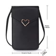 thumbnail image 4 of YUANOU Ladies Cell Phone Shoulder Bag PU Leather Crossbody Handbag Wallet Wallet(light pink), 4 of 7