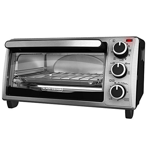 BLACK+DECKER TO1303SB 4Slice Toaster Oven, Silver