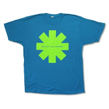Red Hot Chili Peppers Lime Asterisk Aqua Blue T