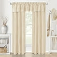 thumbnail image 2 of Achim Kendal Solid Rod Pocket Light Filtering Curtain Panel, Tan/White, 52" x 84", 2 of 5