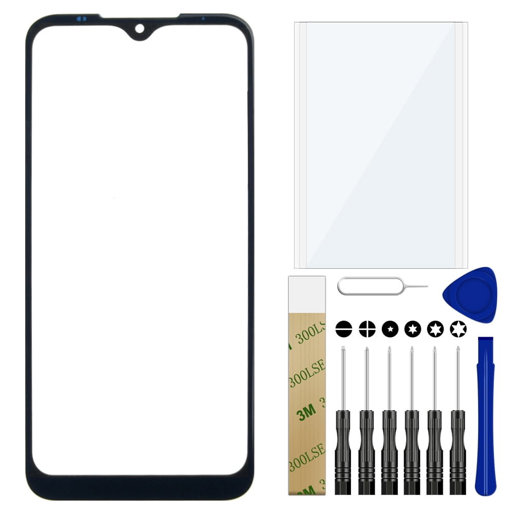 XT2052DL Front Outer Lens Glass Screen Replacement with OCA Repair Tool Kit 2020 for Straight Talk Motorola Moto E 