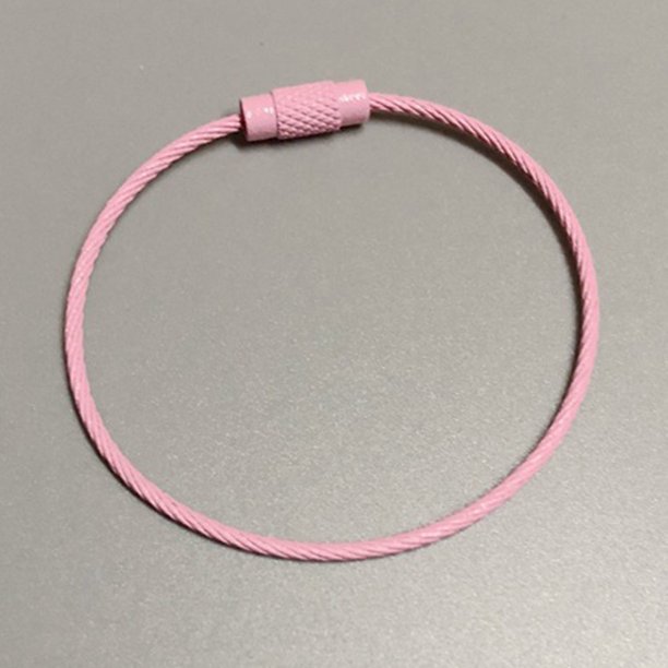 AkoaDa AkoaDa Stainless Steel Wire Rope Keychain Cable Loop Key Ring