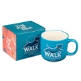 thumbnail image 3 of The Fur Side Dog Mom Gift Coffee Mug, Walk Your Worries Away Fun Coffee Cup Gift for Dog Lovers, Westie/Scottish Terrier Breed Owners, Microwave Dishwasher Safe, Blue Ceramic, 14oz, 3 of 3