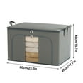 thumbnail image 2 of Oxford Cloth Fabric Foldable Storage Bin Cube Organizer Basket with Flip-Top Lid, Decorative Collapsible Baskets for Organizing Clothes Toy,23.6x17.7x15.7in Gray, 2 of 6