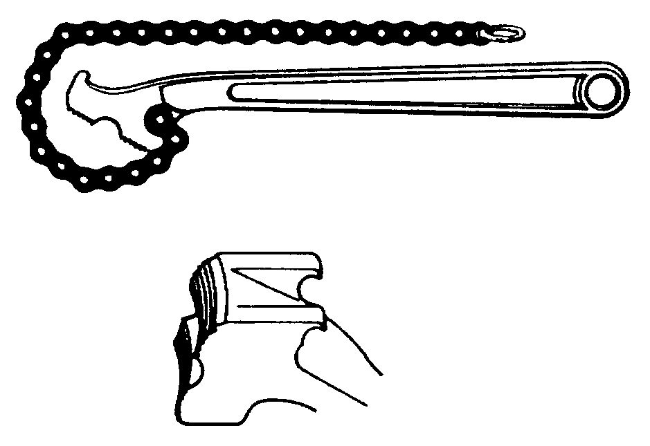 Crescent CW12H 4" Pipe Capacity 12" Chrome Chain Wrench