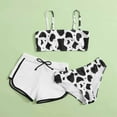 thumbnail image 2 of Edvintorg Girl's 3 Piece Swimsuits Cow Print Bikini Bathing Suit with Shorts Summer Girls Swimwear Bikini Teen Kids Swimsuits for Girls 6-12, 2 of 6