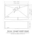 thumbnail image 7 of 33 Gunmetal Black Farmhouse Sink - 33 Inch Kitchen Sink Stainless Steel 16 gauge Apron Front Kitchen Sink, 7 of 7
