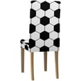 thumbnail image 2 of ZHANZZK Football Pattern Stretch Chair Cover Protector Seat Slipcover for Dining Room Hotel Wedding Party Set of 1, 2 of 5