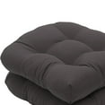 thumbnail image 4 of Cojines de asiento acolchados de color sólido para exteriores/interiores CUTICAT cojines de asiento con mechones 19 x 19 paquete de 4 Gris oscuro, 4 of 4
