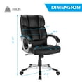 thumbnail image 2 of Costway Chaise de Bureau d'Ordinateur Exécutive à Dossier Haut, Grande Taille, en Cuir, Réglable, 2 of 10