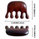 thumbnail image 5 of Peine de masaje de madera Gua Sha Peine de dientes anchos para el cuero cabelludo, facial, masaje corporal Masajeador de sándalo natural Mujeres Hombres (forma de M A), 5 of 5