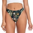 thumbnail image 1 of Balery Watercolor Floral Tangas de Algodón para Mujer con Estampado – Ropa Interior Sexy, Transpirable, G-string-X-Large, 1 of 6