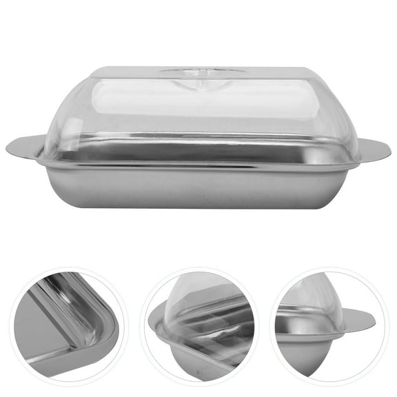 LABSERRON Coffin Butter Dish with Food Grade Stainless Steel for Bread and Desserts 1Pcs
