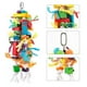 thumbnail image 4 of Juguetes grandes para loros y pájaros para guacamayos, gris africano, loros, escalera de madera Natural, coloridos juguetes colgantes de bambú para triturar, 4 of 5