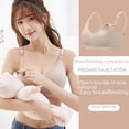 thumbnail image 2 of Sujetador de lactancia para mujeres embarazadas, sin aros de acero, con hebilla frontal, de talla grande, sin costuras, cómodo, ropa interior para mujeres embarazadas, 2 of 6