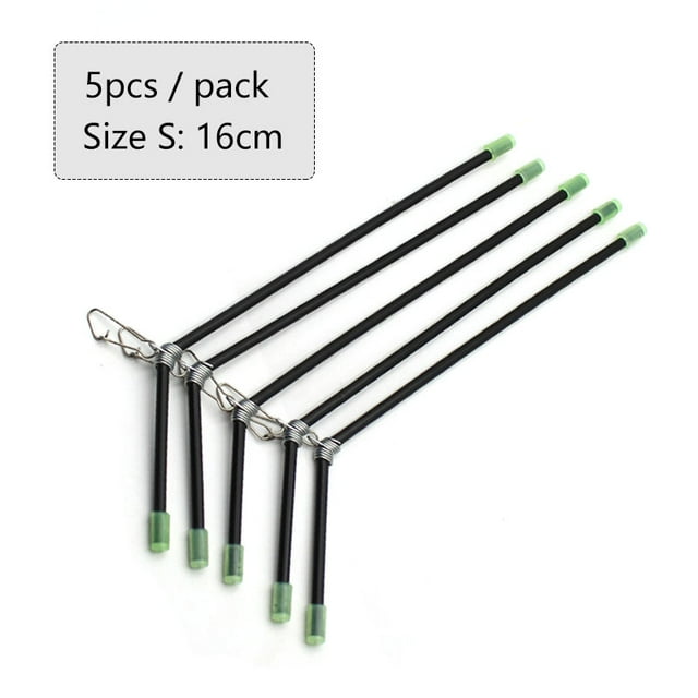 5 Pcs Mangeoire à Carpe Fusée Bombe à Granulés Courbée Anti-Enchevêtrement avec Roulement pour Cage d'Alimentation Carpe Rig 16cm